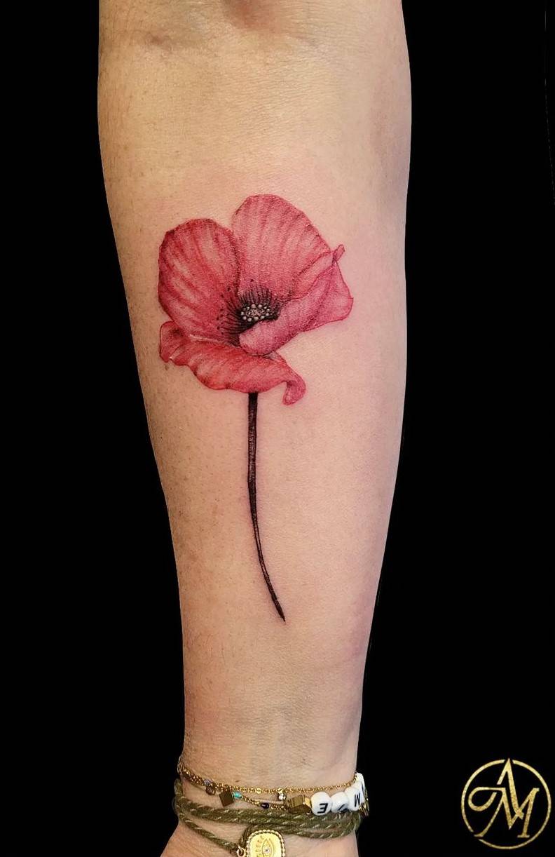 tattoo coquelicot